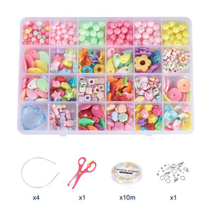 DIY Jewelry Making Kit with Colorful Bead Sets - 19*13*2.2cm
