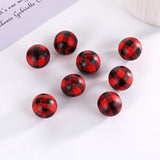 XUQIAN 200 Pcs Loose Grid Pattern Wooden Beads 16mm Jewelry Making B0311