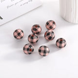 XUQIAN 200 Pcs Loose Grid Pattern Wooden Beads 16mm Jewelry Making B0311