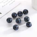 XUQIAN 200 Pcs Loose Grid Pattern Wooden Beads 16mm Jewelry Making B0311