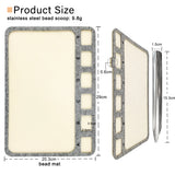 Bead Scoop & Soft Bead Mat with Grids for Jewelry Making