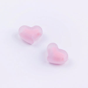 XUQIAN 20mm High Frosted Peach Heart Acrylic Beads DIY Jewelry Necklace B0254