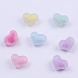 XUQIAN 20mm High Frosted Peach Heart Acrylic Beads DIY Jewelry Necklace B0254