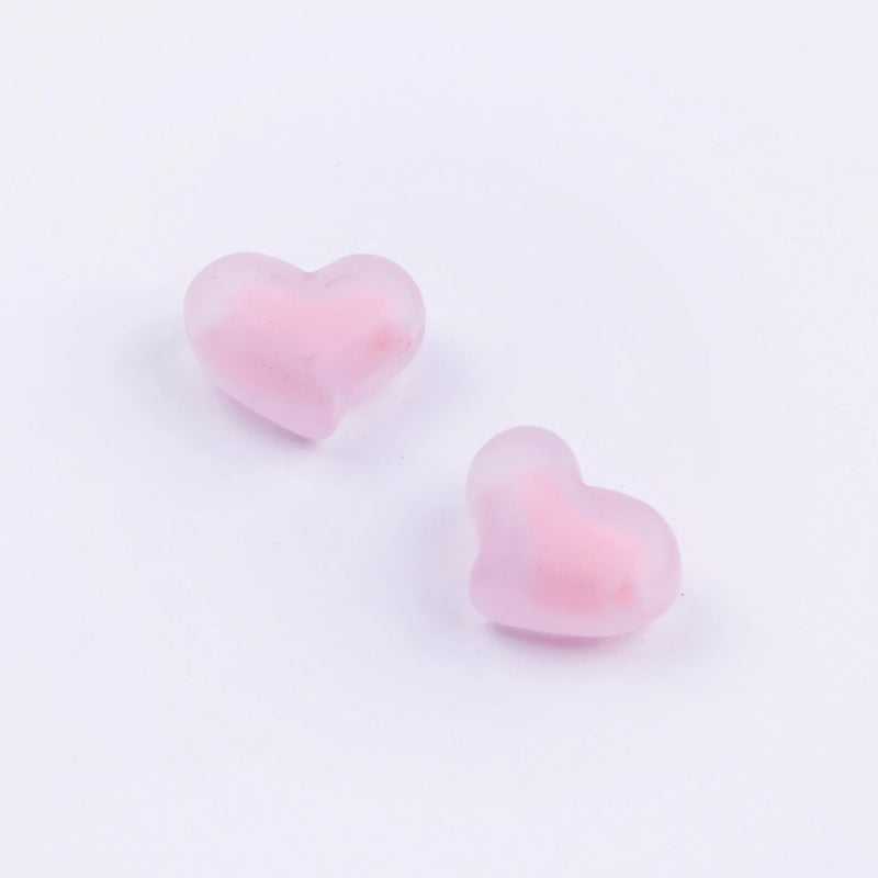 XUQIAN 20mm High Frosted Peach Heart Acrylic Beads DIY Jewelry Necklace B0254