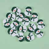 XUQIAN 23mm Hot 10pcs Christmas Snowman Beads for Baby Pacifier Anti-Drop Chain