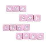 XUQIAN 50pcs Silicone Teething Alphabet Letter Beads for Baby Pacifier
