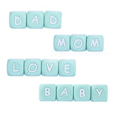 XUQIAN 50pcs Silicone Teething Alphabet Letter Beads for Baby Pacifier