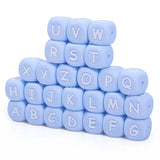 XUQIAN 50pcs Silicone Teething Alphabet Letter Beads for Baby Pacifier