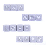 XUQIAN 50pcs Silicone Teething Alphabet Letter Beads for Baby Pacifier