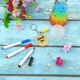XUQIAN 73pcs Acrylic Circle Discs Tassel Pendant Keyring Set
