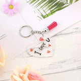 XUQIAN 73pcs Acrylic Circle Discs Tassel Pendant Keyring Set