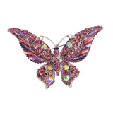 Vintage Crystal Butterfly Brooch for Coat A0162