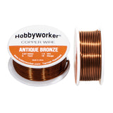 XUQIAN 99% Copper Wire Antique Bronze 6 Sizes Tarnish Resistant Jewelry Making