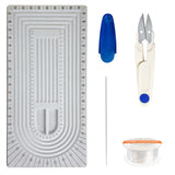 Grey Flocked Bead Board with 2 Grooves for Necklace Bracelet - L0183