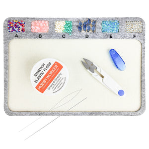 Flat Crystal Elastic Cord, Beading Set for Bracelet Making