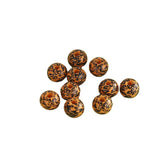 XUQIAN 100Pcs 10mm Leopard Round Wooden Beads For Necklace Making B0315