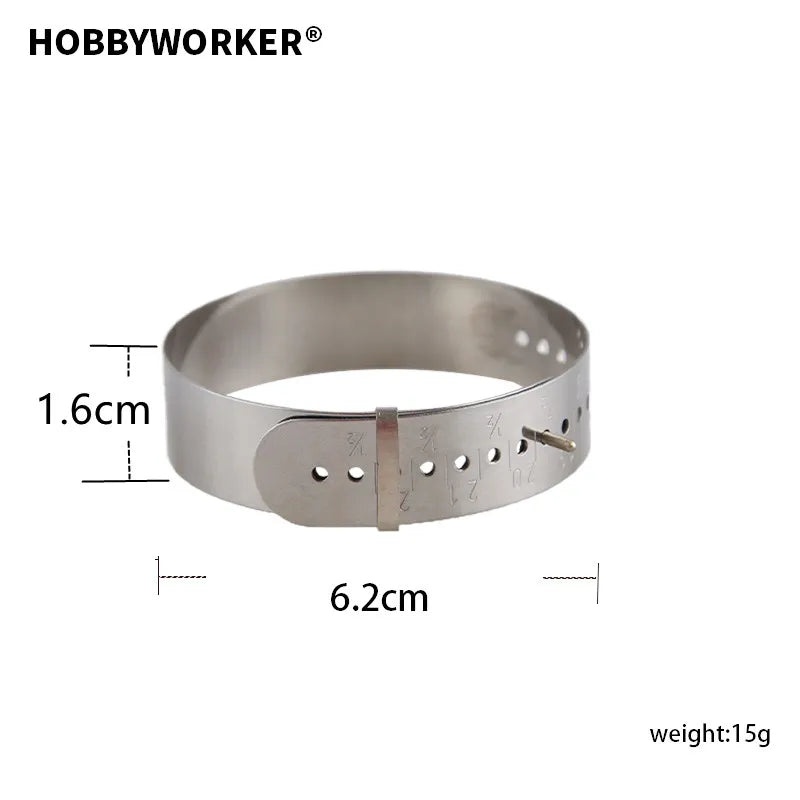 16mm Metal Bracelet Gauge Wrist Sizer Jewelry Measuring Tools L0119