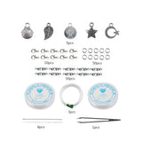 XUQIAN 24Grid Colorful Striped Glass Beads Kit for DIY Jewelry Making