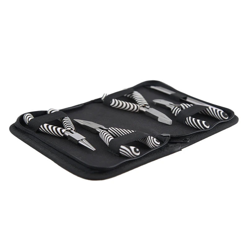 XUQIAN Mini Pliers Set for Jewelry Making in Zip Case