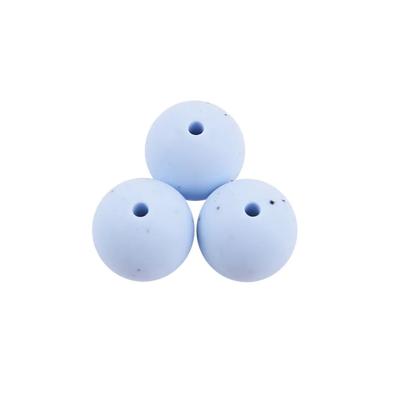 XUQIAN High 50pcs 15mm Silicone Teething Beads for DIY Baby Pacifier Chain