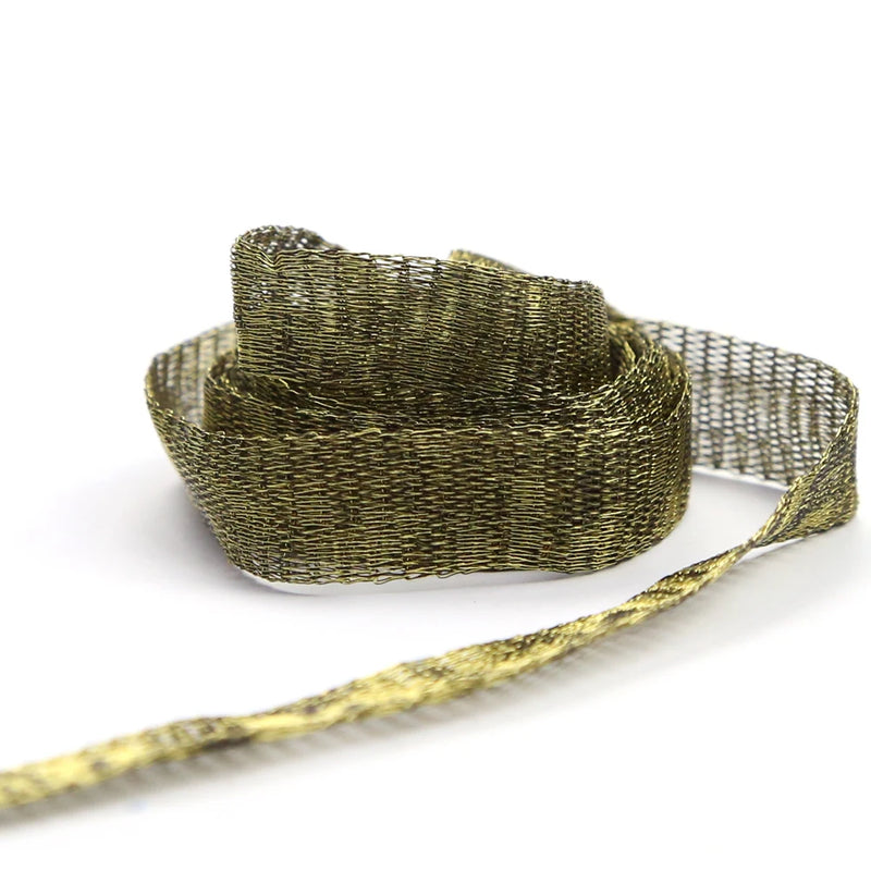 XUQIAN High Coloured Ribbon Wire Mesh 1/3/610/18mm for DIY Jewelry Making W0002