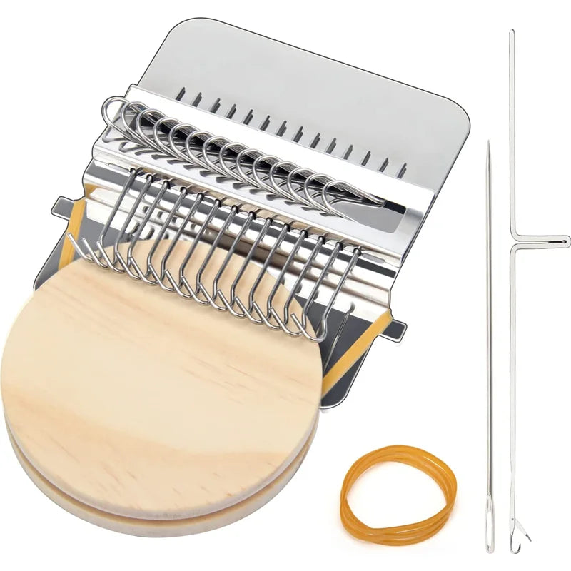 Small Portable Knitting Tool with 14 Hooks for Beginners