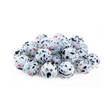 XUQIAN 15mm Silicone Leopard Print Loose Beads for Baby Teether Pacifier Chain