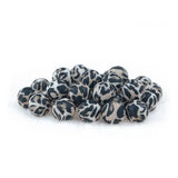XUQIAN 15mm Silicone Leopard Print Loose Beads for Baby Teether Pacifier Chain