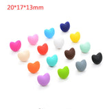XUQIAN Silicone Small Love Heart Beads for DIY Necklace Pacifier Chain B0052