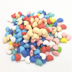 XUQIAN Silicone Small Love Heart Beads for DIY Necklace Pacifier Chain B0052