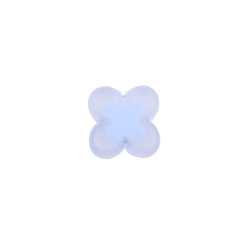 XUQIAN DIY Frosted Four-Leaf Clover Arcylic Frost Beads for Jewelry Making