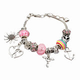 XUQIAN Colorful Alloy Bracelet Set for Teen Girls DIY Accessories
