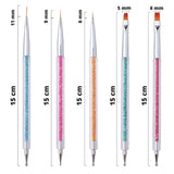 Double Ended Manicure Pen Set with Holder for Nail Drill DIY