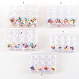 XUQIAN Mini Plastic Storage Box with 12 Small Round Bottles