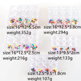 XUQIAN Mini Plastic Storage Box with 12 Small Round Bottles