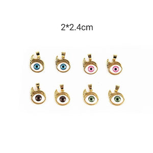 XUQIAN Enamel Eye Charms Pendant for Jewelry Making P0054