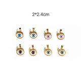 XUQIAN Enamel Eye Charms Pendant for Jewelry Making P0054