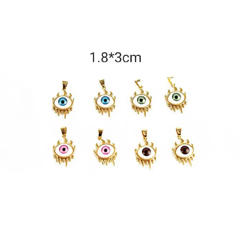 XUQIAN Enamel Eye Charms Pendant for Jewelry Making P0054