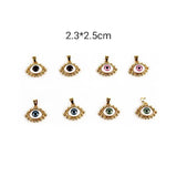 XUQIAN Enamel Eye Charms Pendant for Jewelry Making P0054