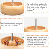 Wooden Bead Spinner Kit with Needles and Seed Beads