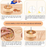 Wooden Bead Spinner Kit with Needles and Seed Beads