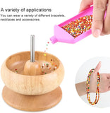 Wooden Bead Spinner Kit with Needles and Seed Beads