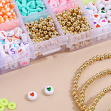 XUQIAN 10 Grid Kids' Educational Soft Pottery Set Letter Beads A0146
