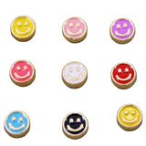 XUQIAN 100pcs Alloy Metal Smiley Face Spacer Beads Jewelry Making DIY B0272