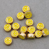 XUQIAN 100pcs Alloy Metal Smiley Face Spacer Beads Jewelry Making DIY B0272