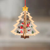 10pcs Wooden Five-pointed Star Bell Pendant for Jewelry Gift