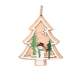 10pcs Wooden Five-pointed Star Bell Pendant for Jewelry Gift