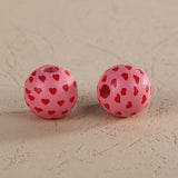 XUQIAN 16mm Tattoo Wood Beads Mixed Love for Kids Jewelry Making