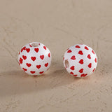 XUQIAN 16mm Tattoo Wood Beads Mixed Love for Kids Jewelry Making