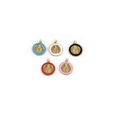 XUQIAN 17*18mm Zircon Heart Love Round Pendant for DIY Jewelry